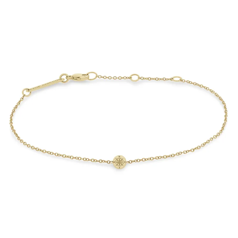 14k Itty Bitty Compass Bracelet sold by Zoe Chicco