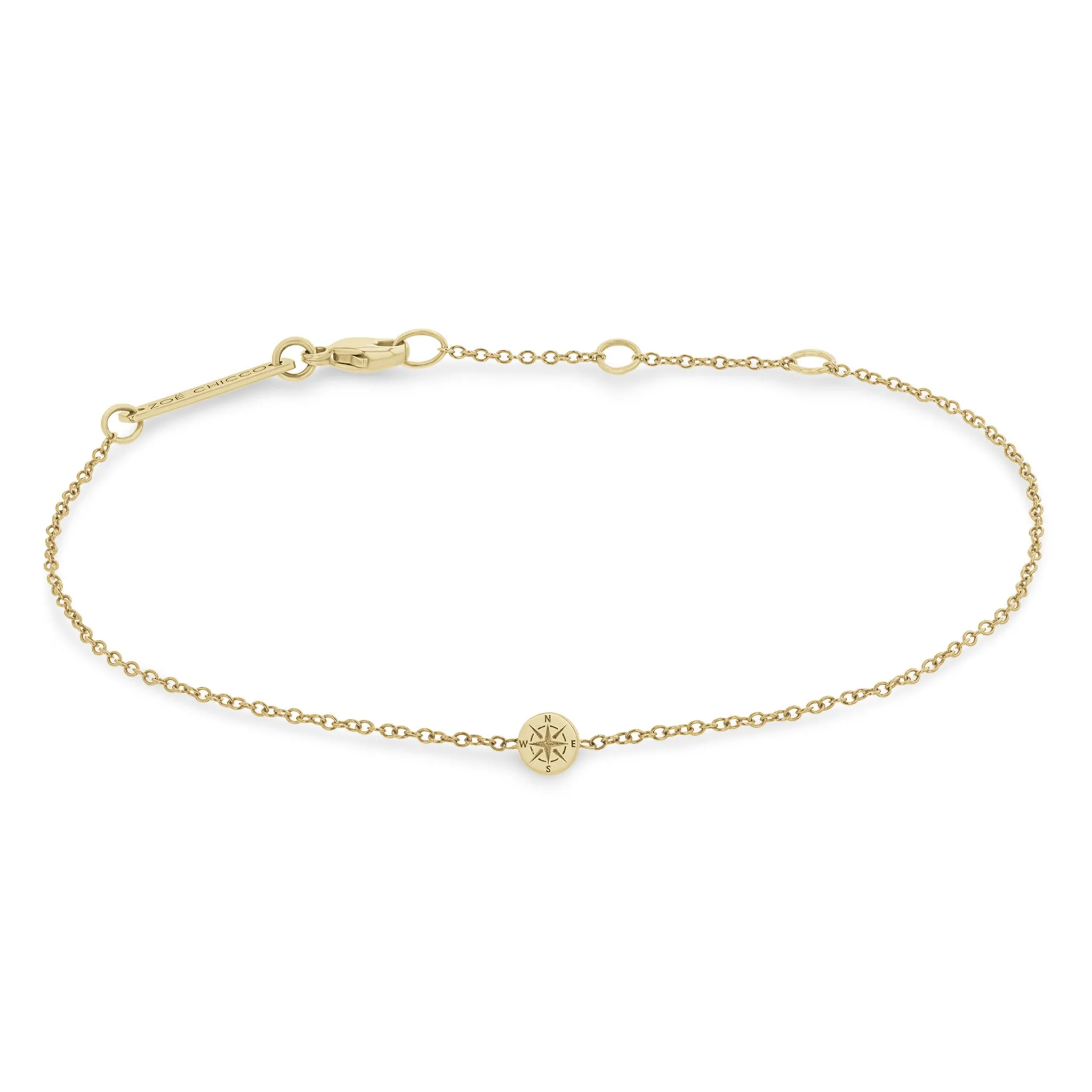 14k Itty Bitty Compass Bracelet sold by Zoe Chicco