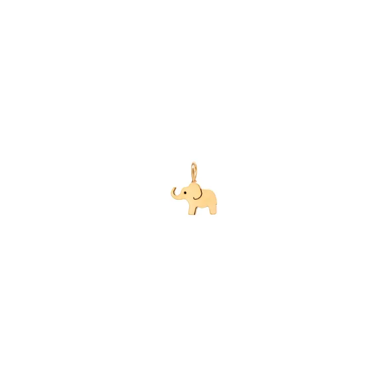 14k Single Midi Bitty Elephant Charm sold by Zoe Chicco