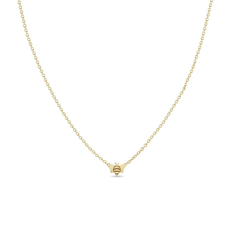 14k Itty Bitty Bee Necklace sold by Zoe Chicco