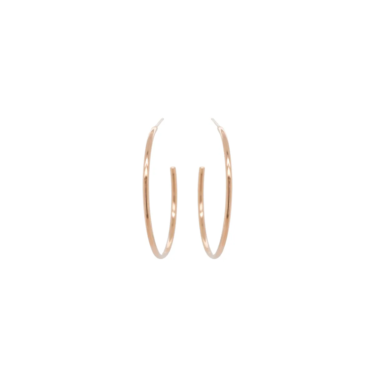 14k Medium Round Wire Hoops sold by Zoe Chicco product image thumbnail 2