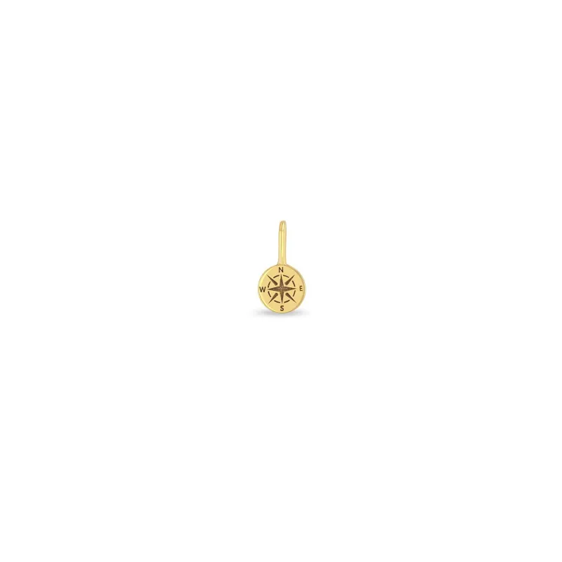14k Single Midi Bitty Compass Charm sold by Zoe Chicco