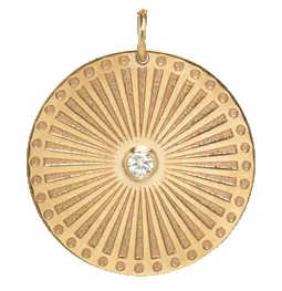 14k medium sunbeam medallion disc charm sold by Zoe Chicco product image thumbnail 5