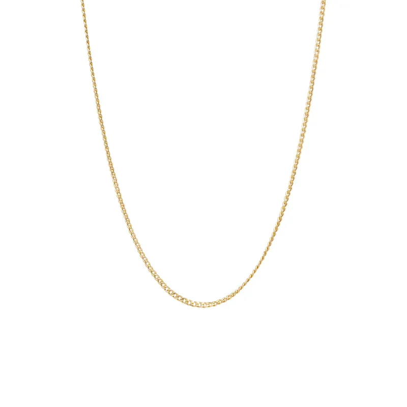 14k Gold Extra Small Curb Chain Necklace sold by Zoe Chicco