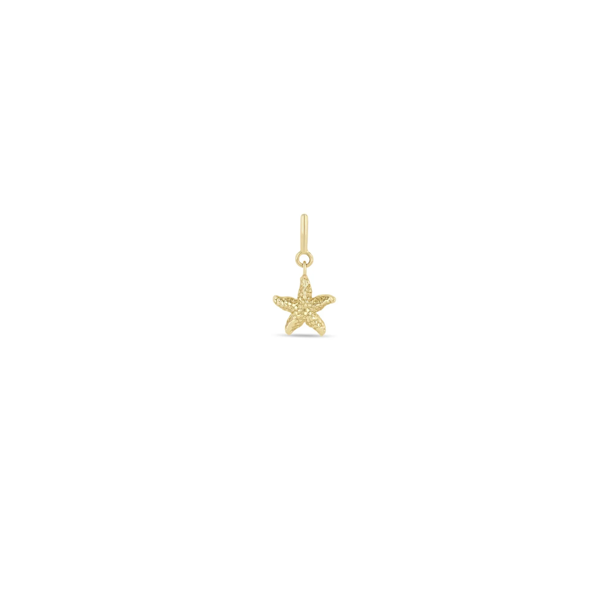 14k Starfish Charm on Spring Ring sold by Zoe Chicco