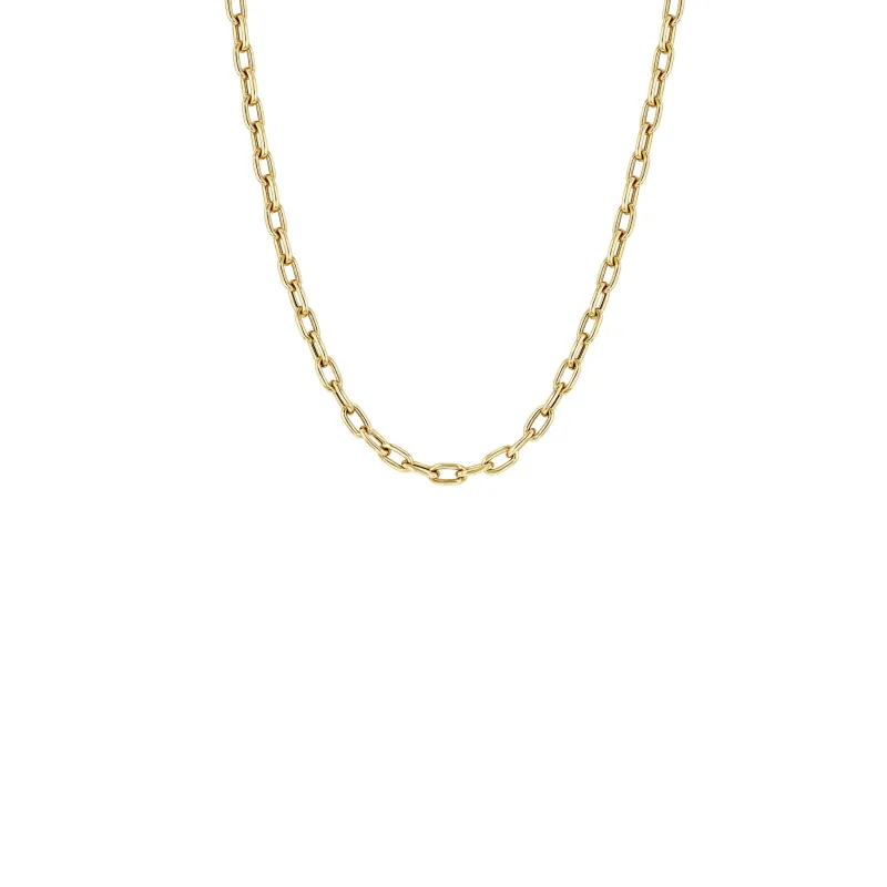 14k Gold Medium Square Oval Link Chain made by Zoe Chicco