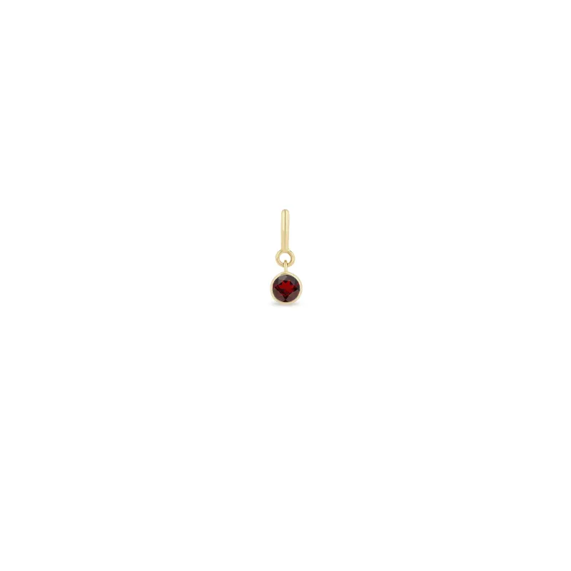 14k Garnet Charm Pendant with Spring Ring sold by Zoe Chicco