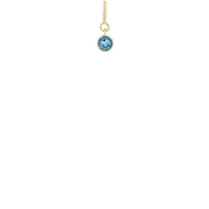 14k Aquamarine Charm Pendant with Spring Ring sold by Zoe Chicco product image thumbnail 2