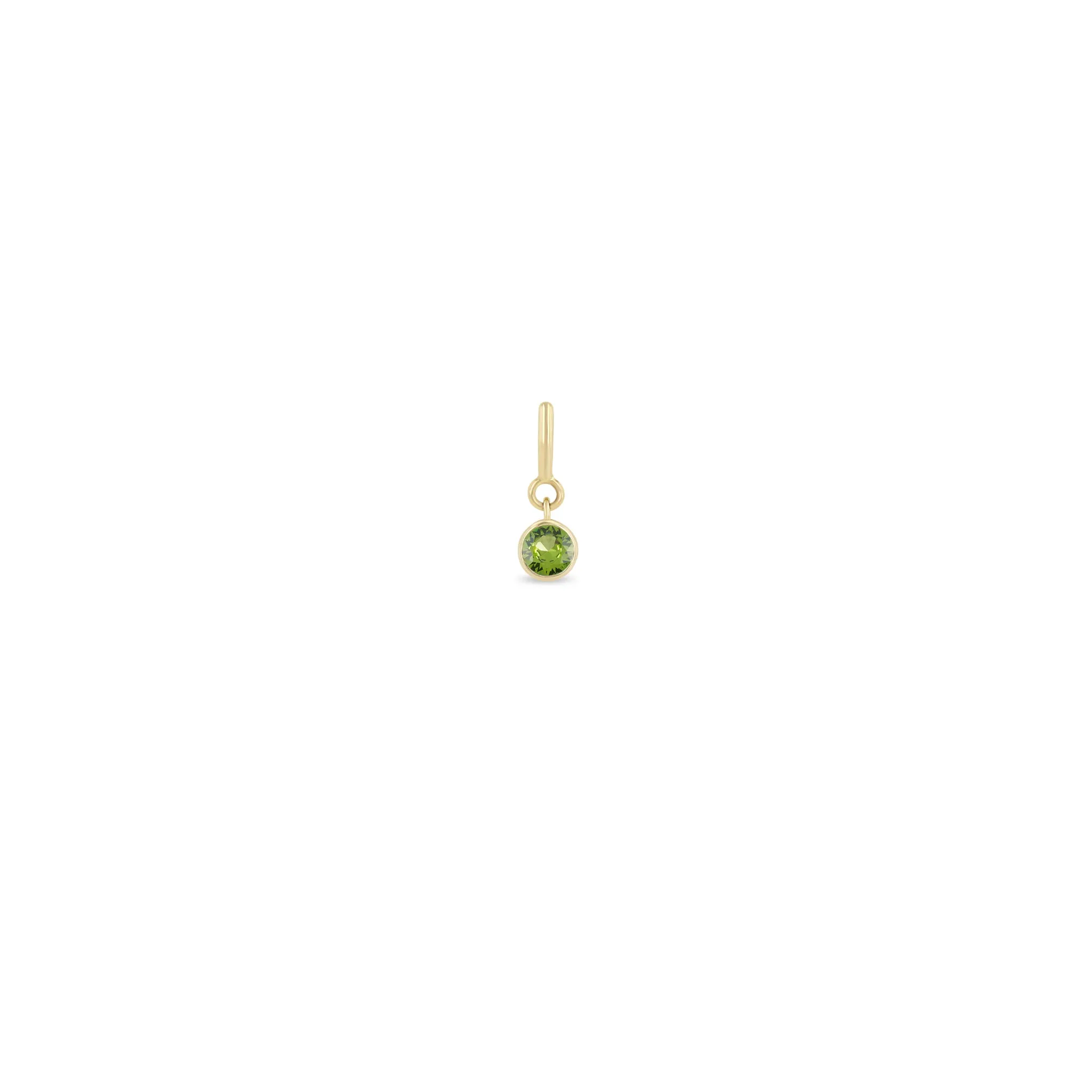 14k Peridot Charm Pendant with Spring Ring sold by Zoe Chicco