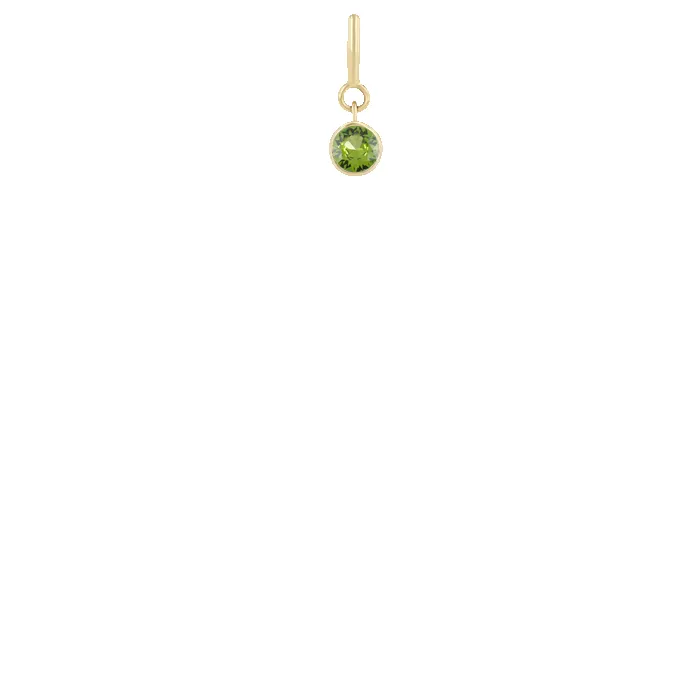 14k Peridot Charm Pendant with Spring Ring sold by Zoe Chicco product image thumbnail 2
