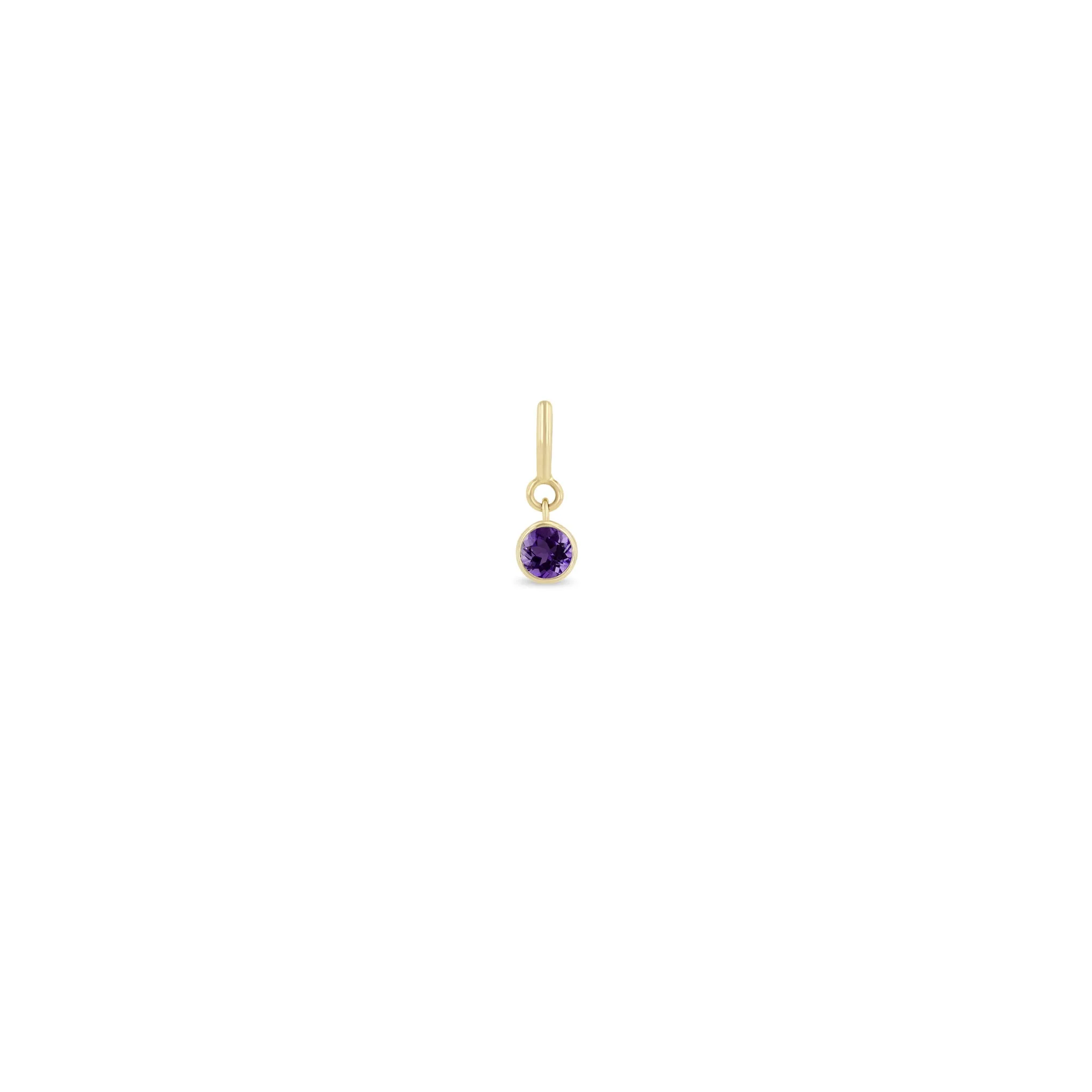 14k Amethyst Charm Pendant with Spring Ring sold by Zoe Chicco