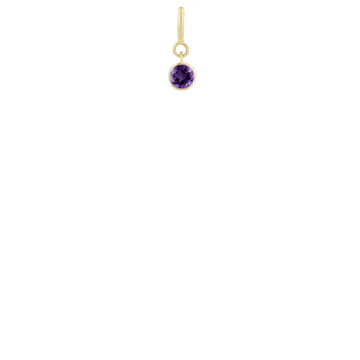 14k Amethyst Charm Pendant with Spring Ring sold by Zoe Chicco product image thumbnail 2