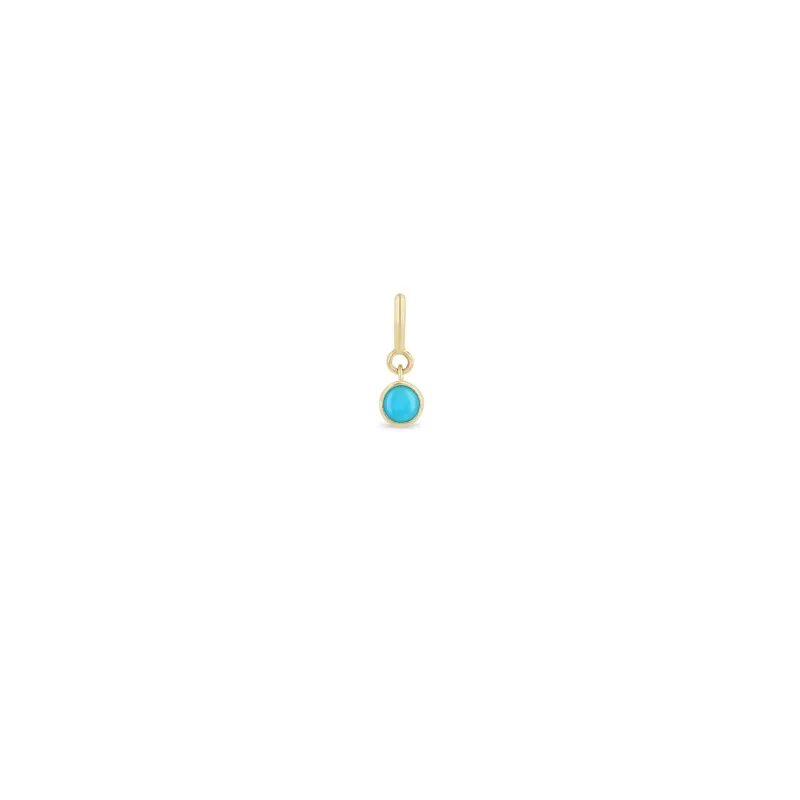 14k Turquoise Charm Pendant with Spring Ring sold by Zoe Chicco