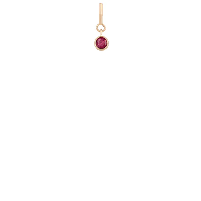 14k Ruby Charm Pendant with Spring Ring sold by Zoe Chicco product image thumbnail 3