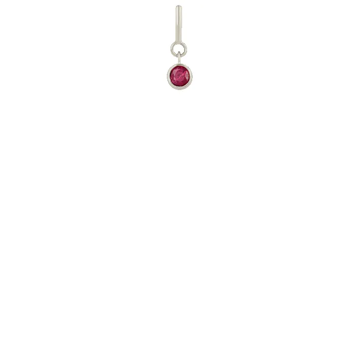 14k Ruby Charm Pendant with Spring Ring sold by Zoe Chicco product image thumbnail 4