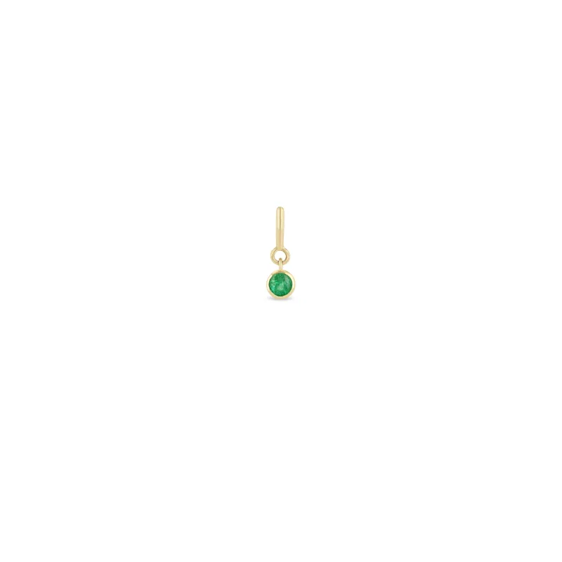 14k Emerald Charm Pendant with Spring Ring sold by Zoe Chicco