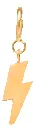 14k midi bitty lightning bolt charm pendant with spring ring sold by Zoe Chicco product image thumbnail 2