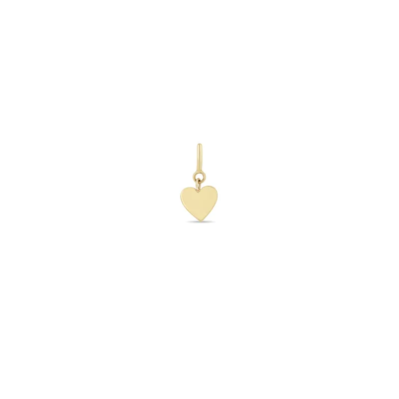 14k Midi Bitty Heart Charm on Spring Ring sold by Zoe Chicco