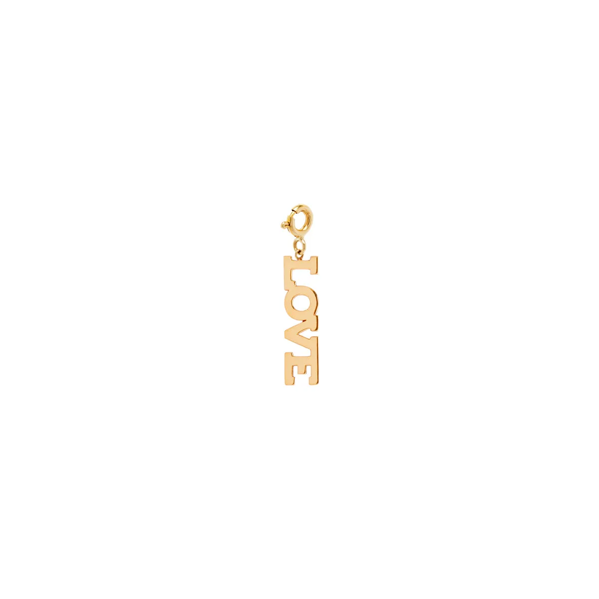 14k 4 Letter Charm Pendant on Spring Ring sold by Zoe Chicco