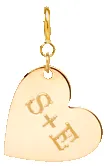 14k Engraved 2 Initials Medium Heart Charm on Spring Ring sold by Zoe Chicco product image thumbnail 2
