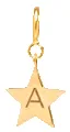 14k Medium Initial Star Charm Pendant on Spring Ring sold by Zoe Chicco product image thumbnail 2