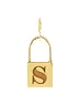 14k Midi Bitty Initial Padlock Charm on Spring Ring sold by Zoe Chicco product image thumbnail 2