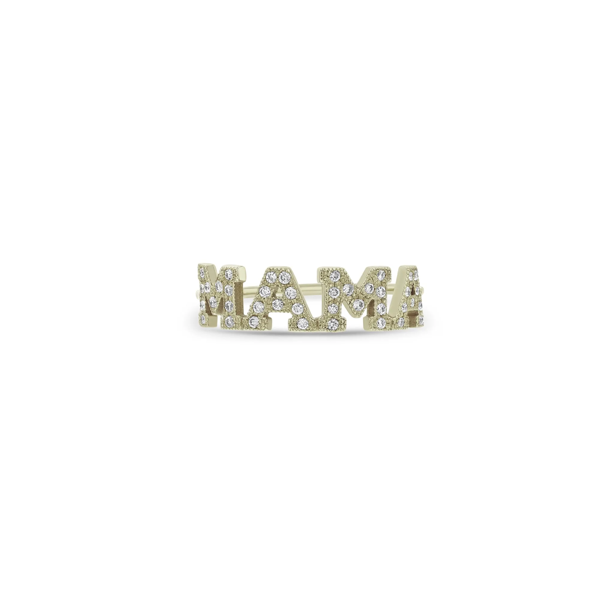 14k Pavé Diamond 4 Letter Ring sold by Zoe Chicco product image thumbnail 4