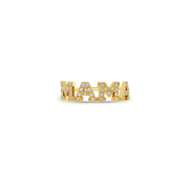14k Pavé Diamond 4 Letter Ring sold by Zoe Chicco