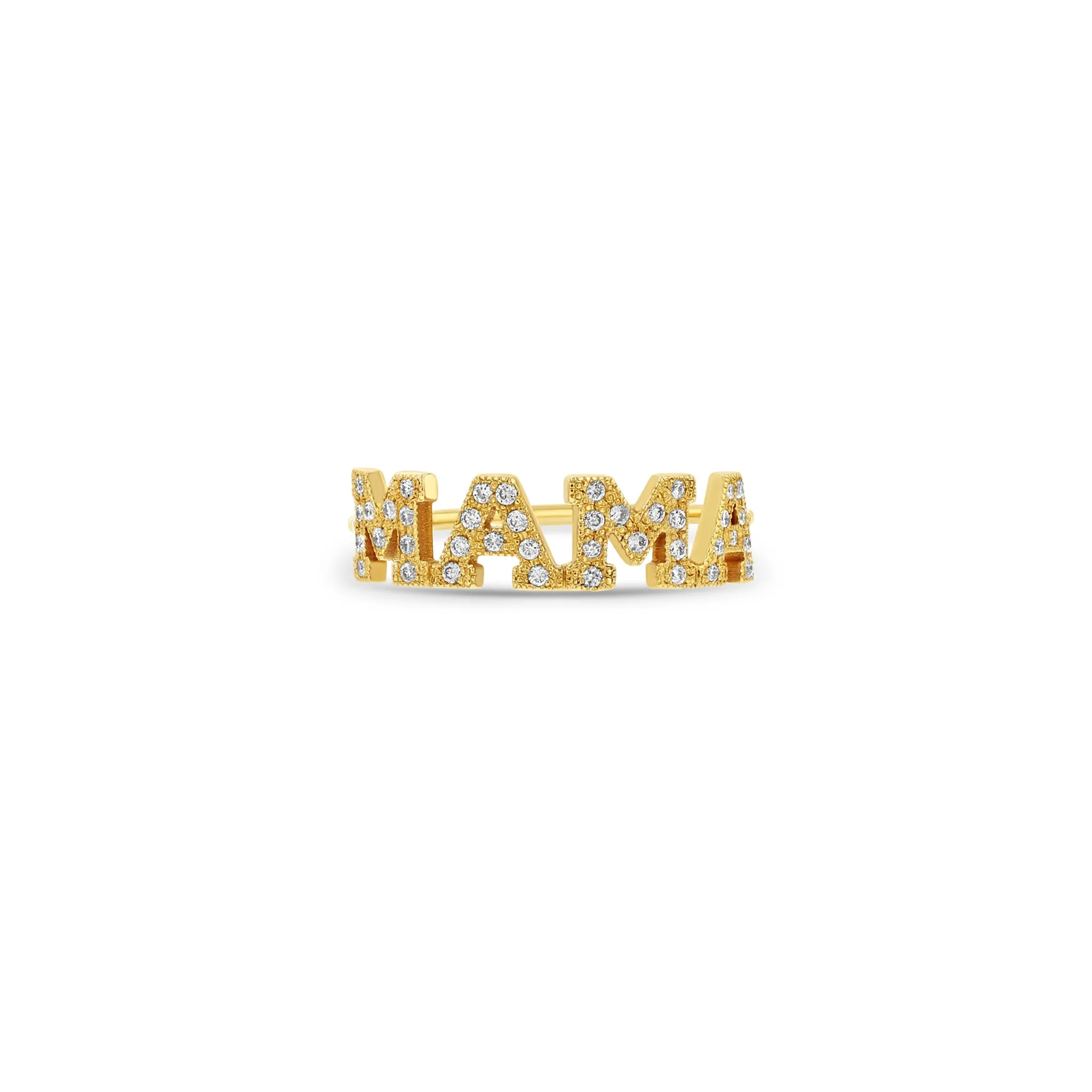 14k Pavé Diamond 4 Letter Ring sold by Zoe Chicco