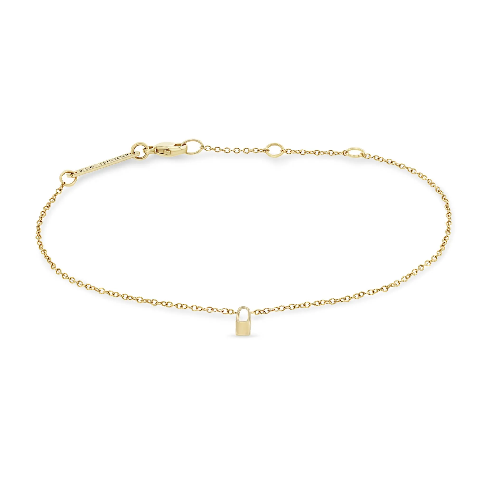 14k Itty Bitty Padlock Bracelet sold by Zoe Chicco