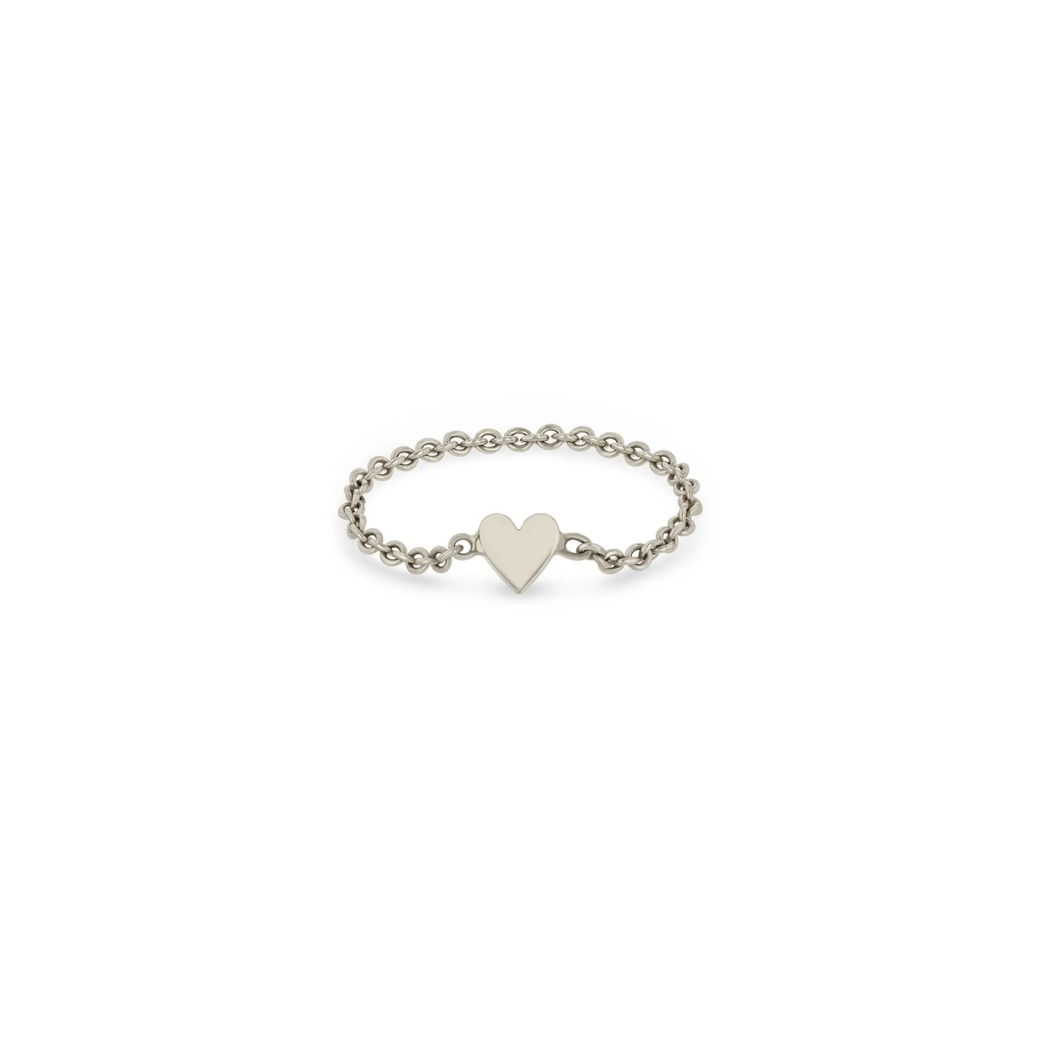 14k Itty Bitty Heart Chain Ring sold by Zoe Chicco product image thumbnail 4
