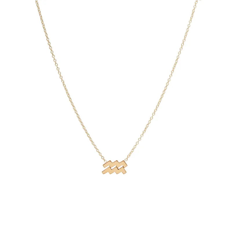 14k Midi Bitty Zodiac Necklace sold by Zoe Chicco