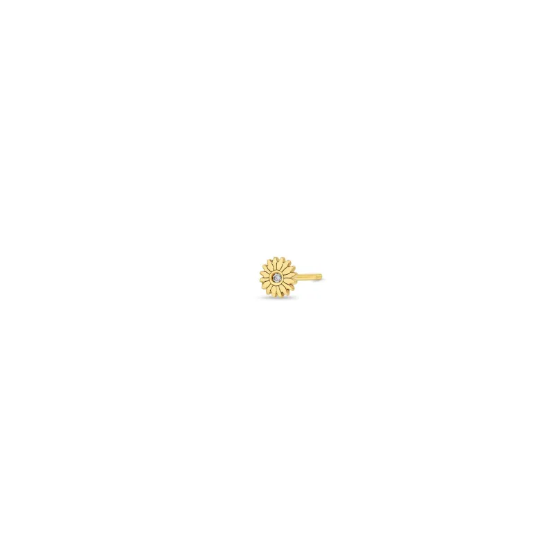 14k Itty Bitty Diamond Flower Stud sold by Zoe Chicco