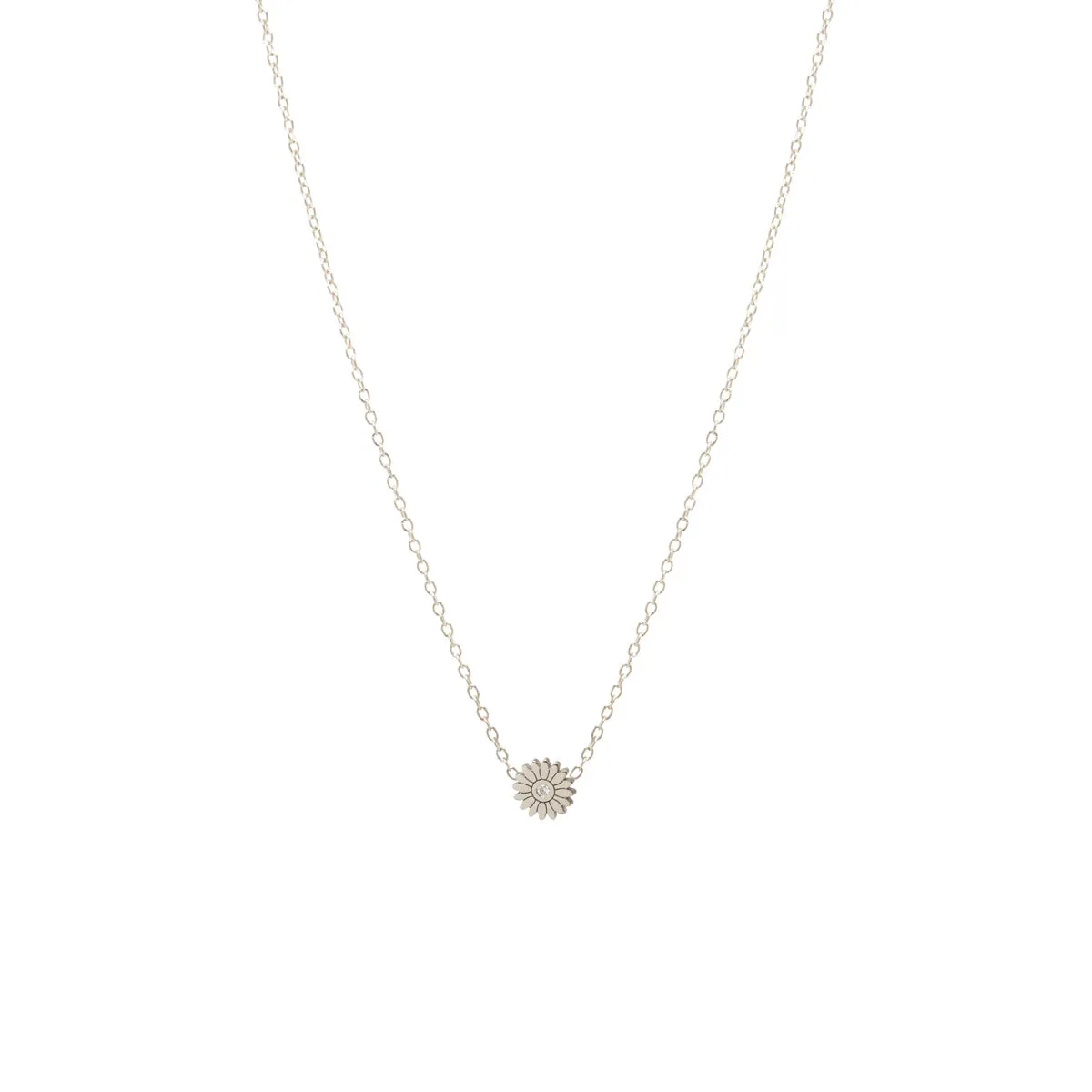 14k Diamond Itty Bitty Flower Necklace sold by Zoe Chicco product image thumbnail 3