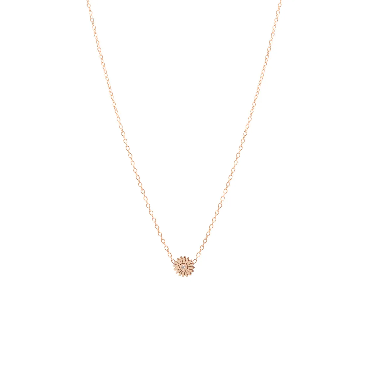 14k Diamond Itty Bitty Flower Necklace sold by Zoe Chicco product image thumbnail 2