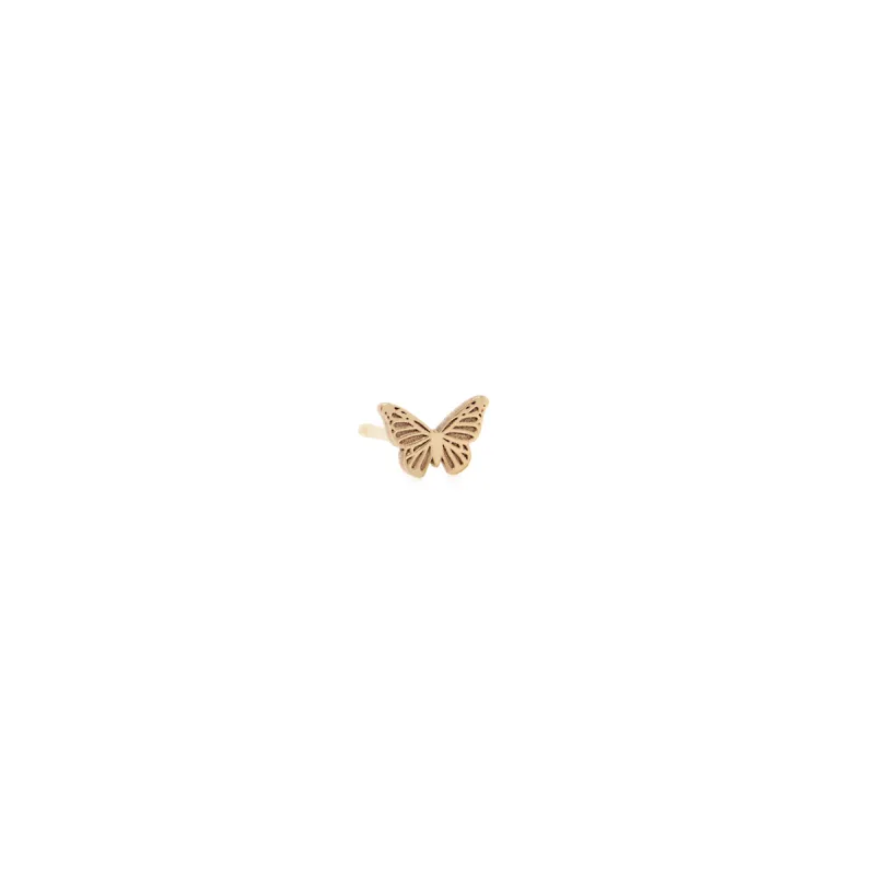 14k Midi Bitty Butterfly Stud sold by Zoe Chicco