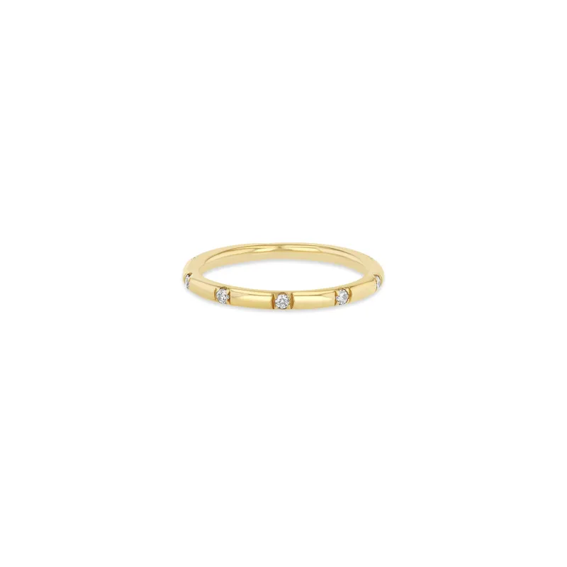 14k 10 Spread Out Pavé Diamond Thick Band Ring sold by Zoe Chicco