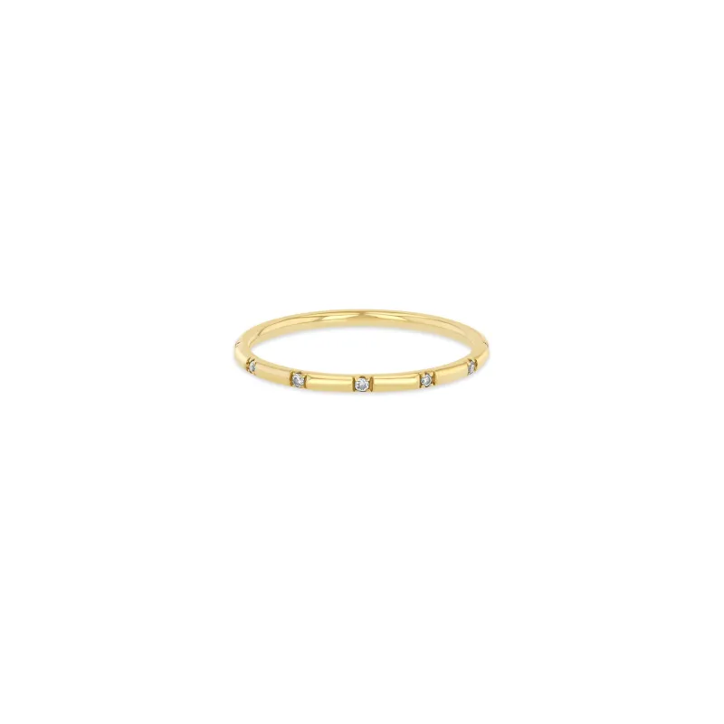 14k 12 Spread Out Diamond Band Ring sold by Zoe Chicco