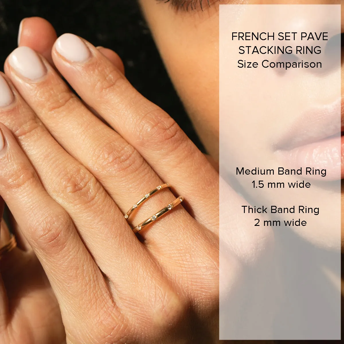 14k 12 Spread Out Diamond Band Ring sold by Zoe Chicco product image thumbnail 5