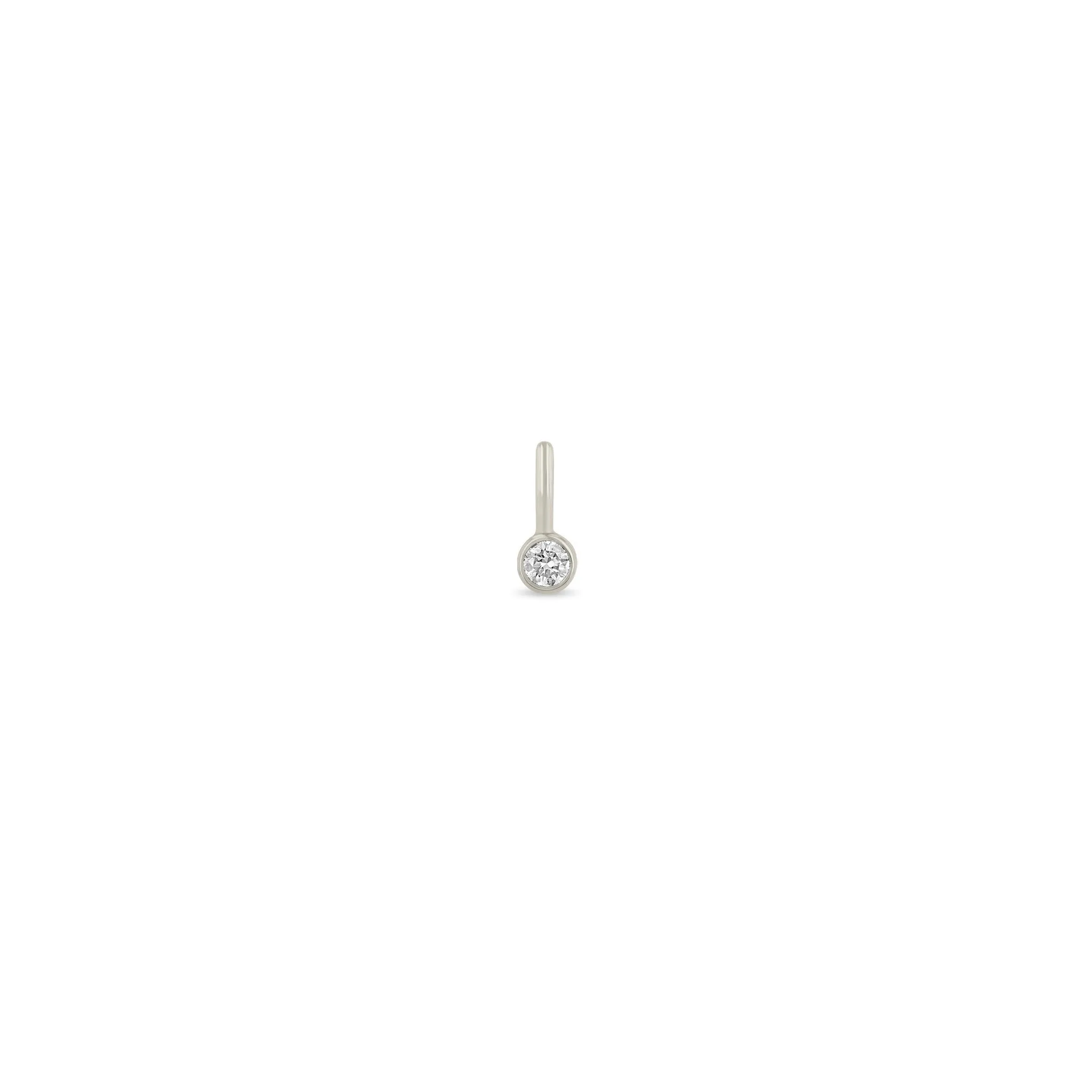 14k Single Diamond Bezel Charm | April Birthstone sold by Zoe Chicco product image thumbnail 5
