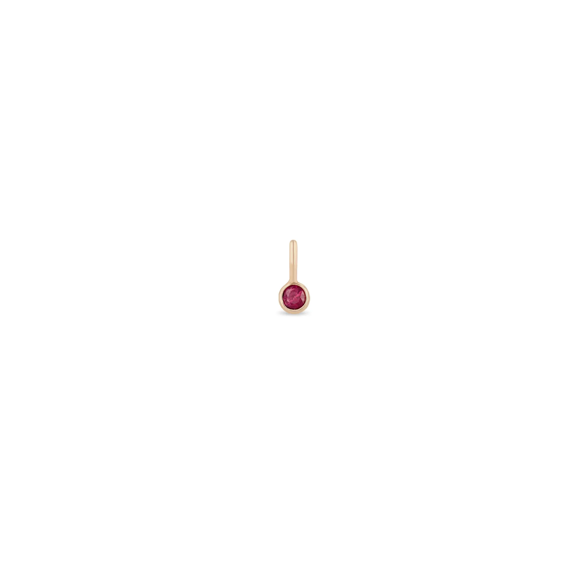 14k Single Ruby Charm | July Birthstone sold by Zoe Chicco product image thumbnail 5