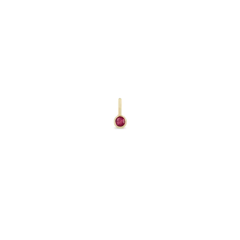 14k Single Ruby Charm | July Birthstone made by Zoe Chicco