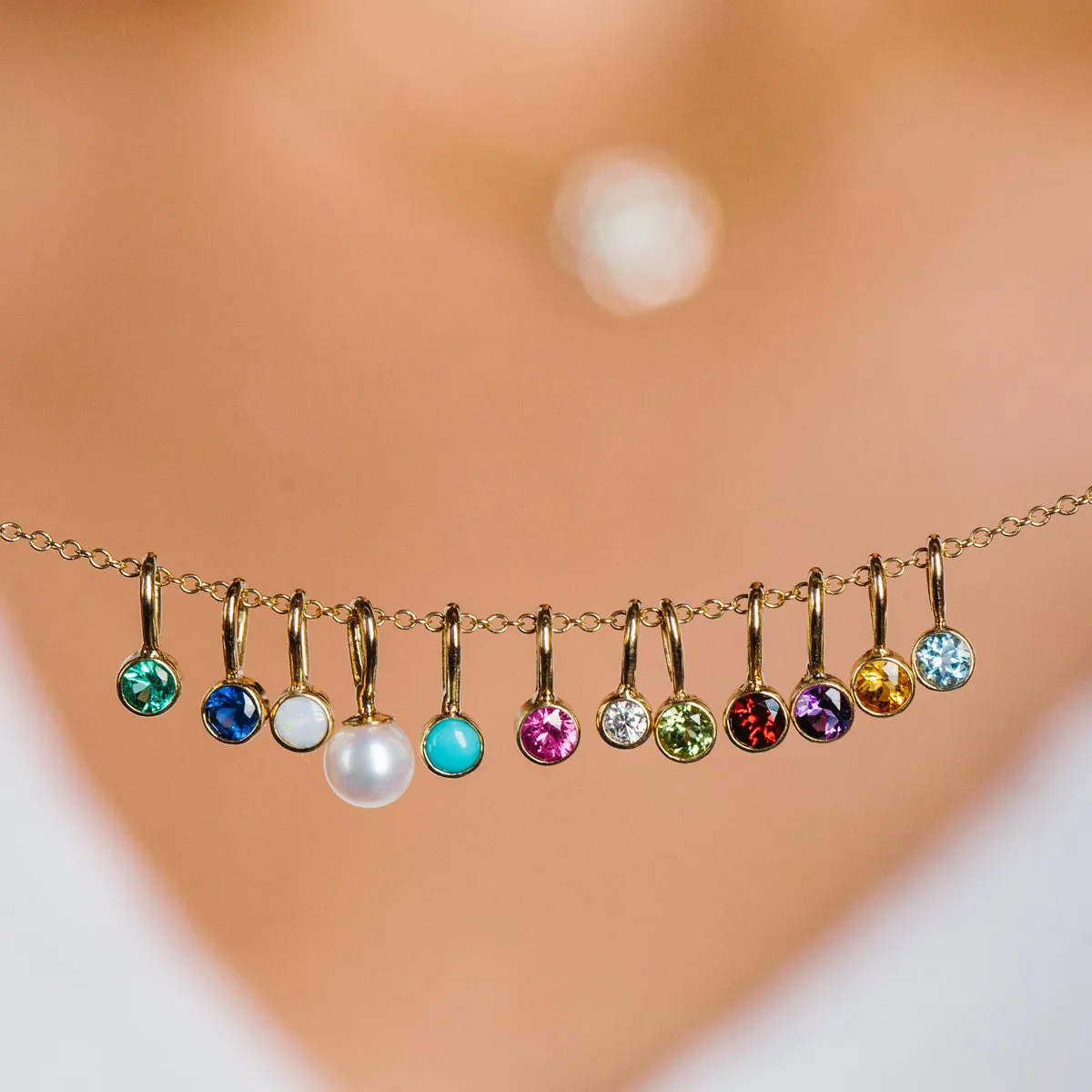 14k Single Opal Charm | October Birthstone sold by Zoe Chicco product image thumbnail 4