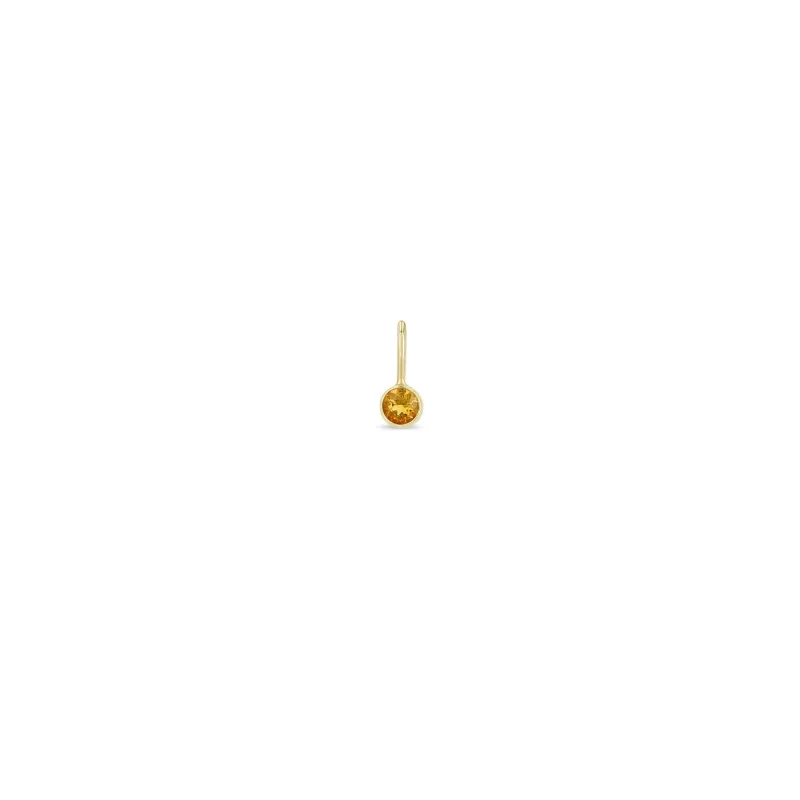14k Single Citrine Charm | November Birthstone sold by Zoe Chicco