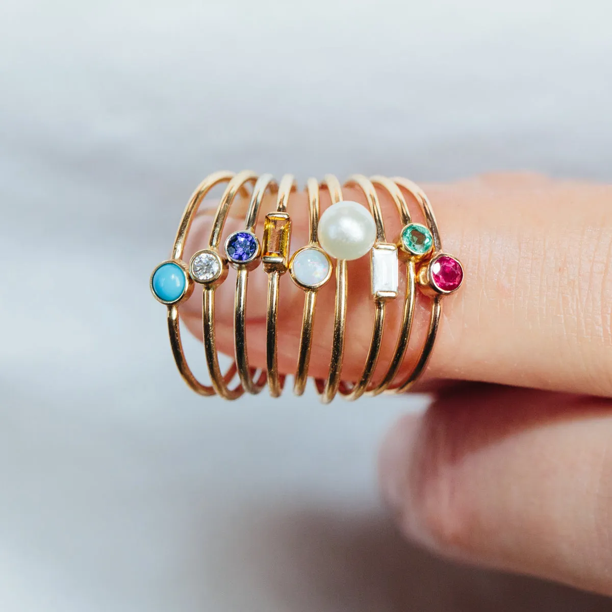 14k Medium Citrine Baguette Ring | November Birthstone sold by Zoe Chicco product image thumbnail 3
