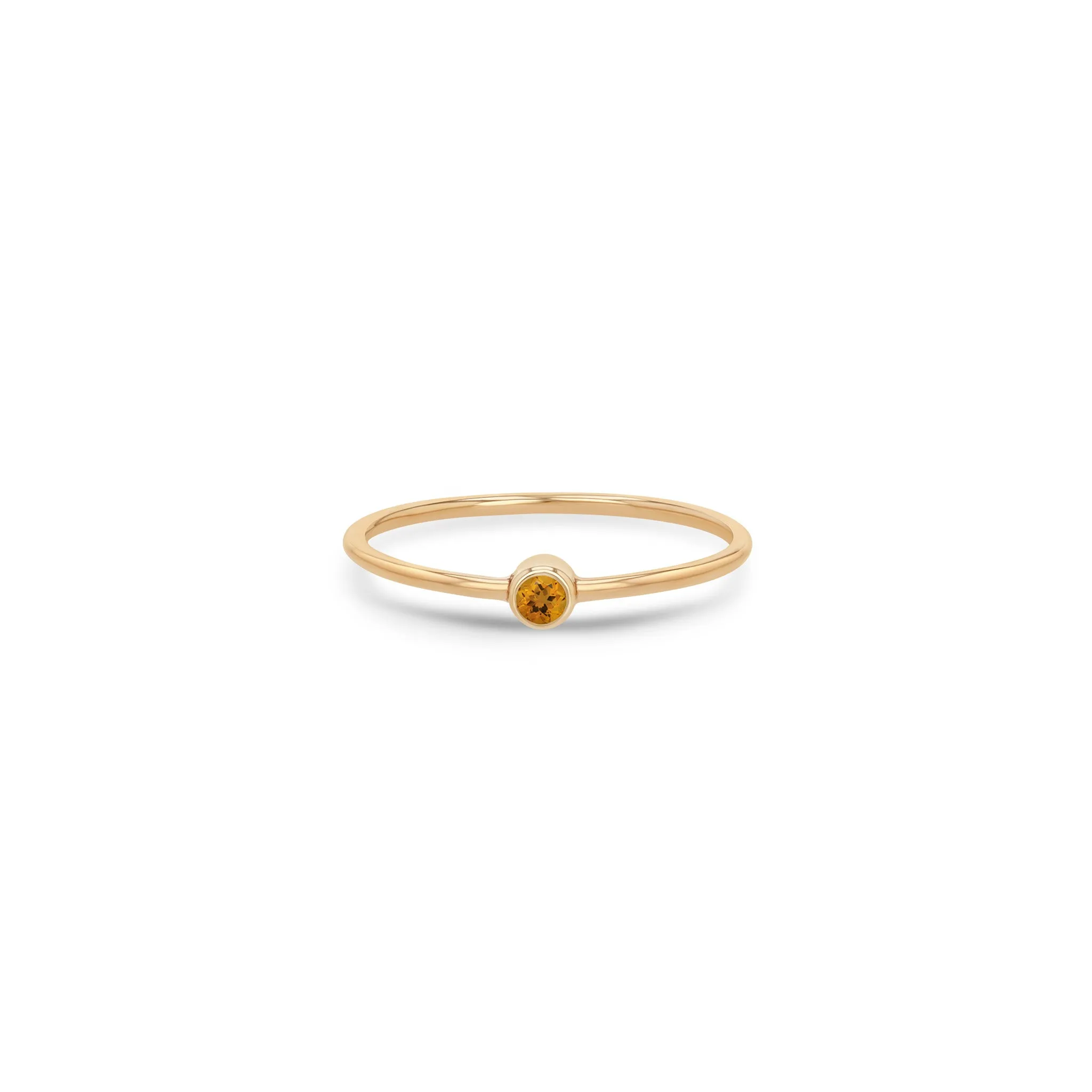 14k Citrine Bezel Ring | November Birthstone sold by Zoe Chicco product image thumbnail 2