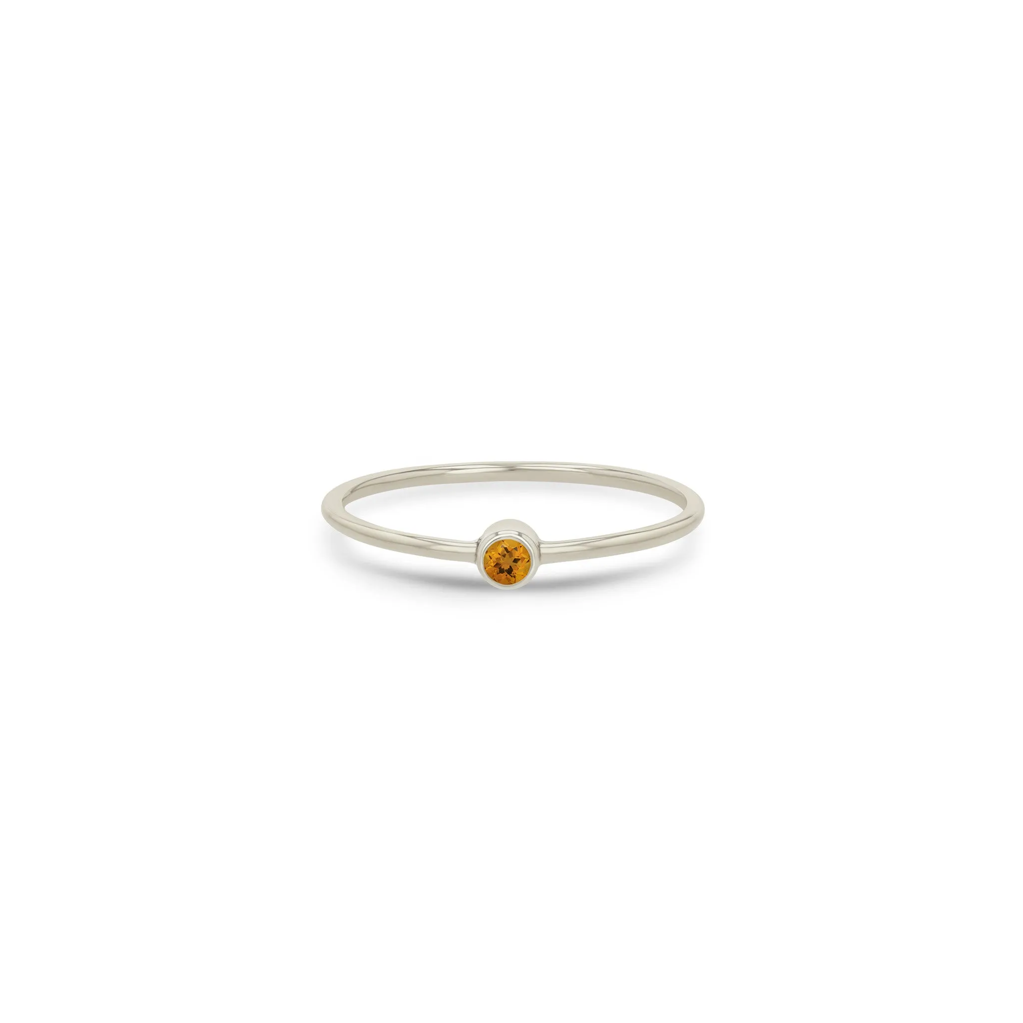 14k Citrine Bezel Ring | November Birthstone sold by Zoe Chicco product image thumbnail 3
