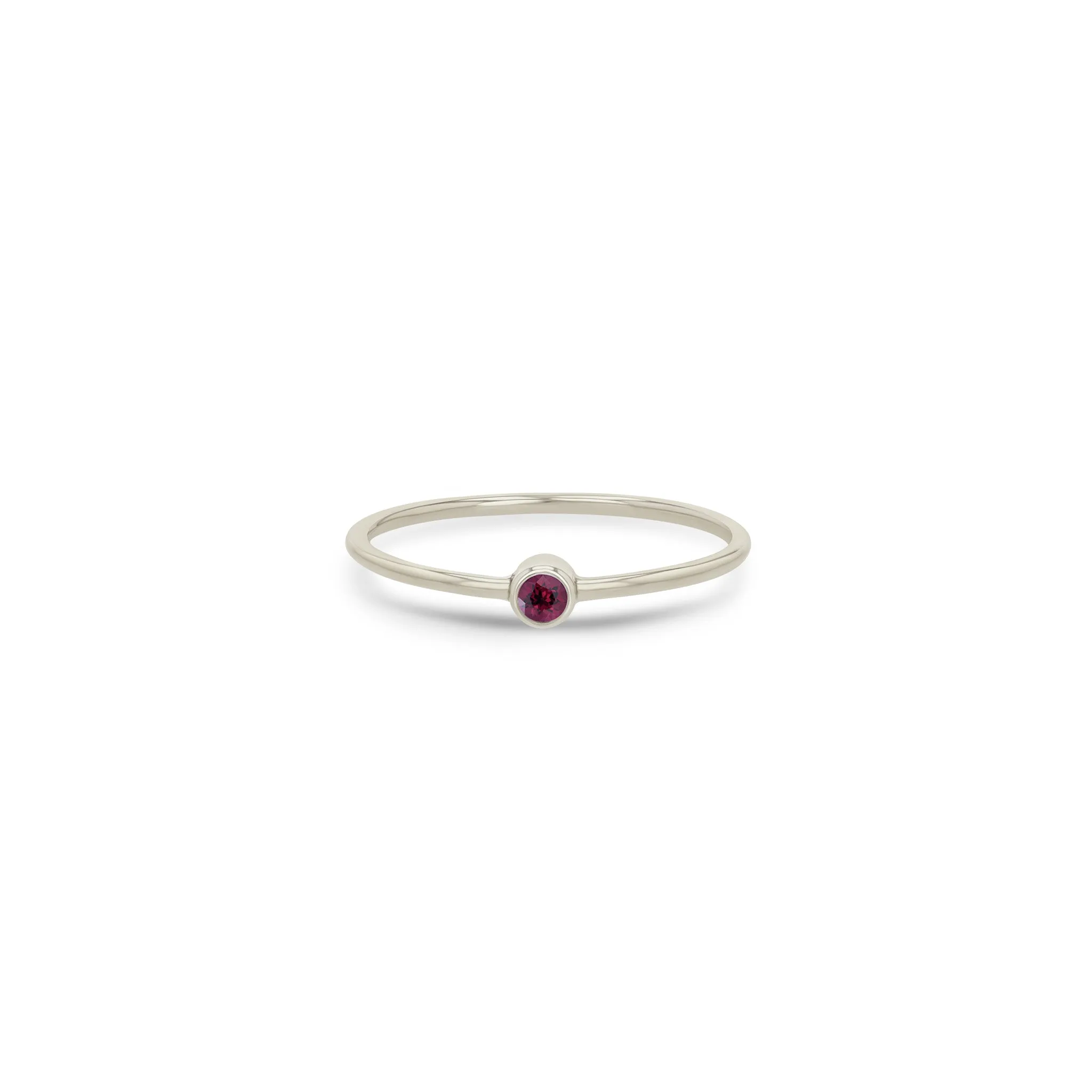 14k Garnet Bezel Ring | January Birthstone sold by Zoe Chicco product image thumbnail 3