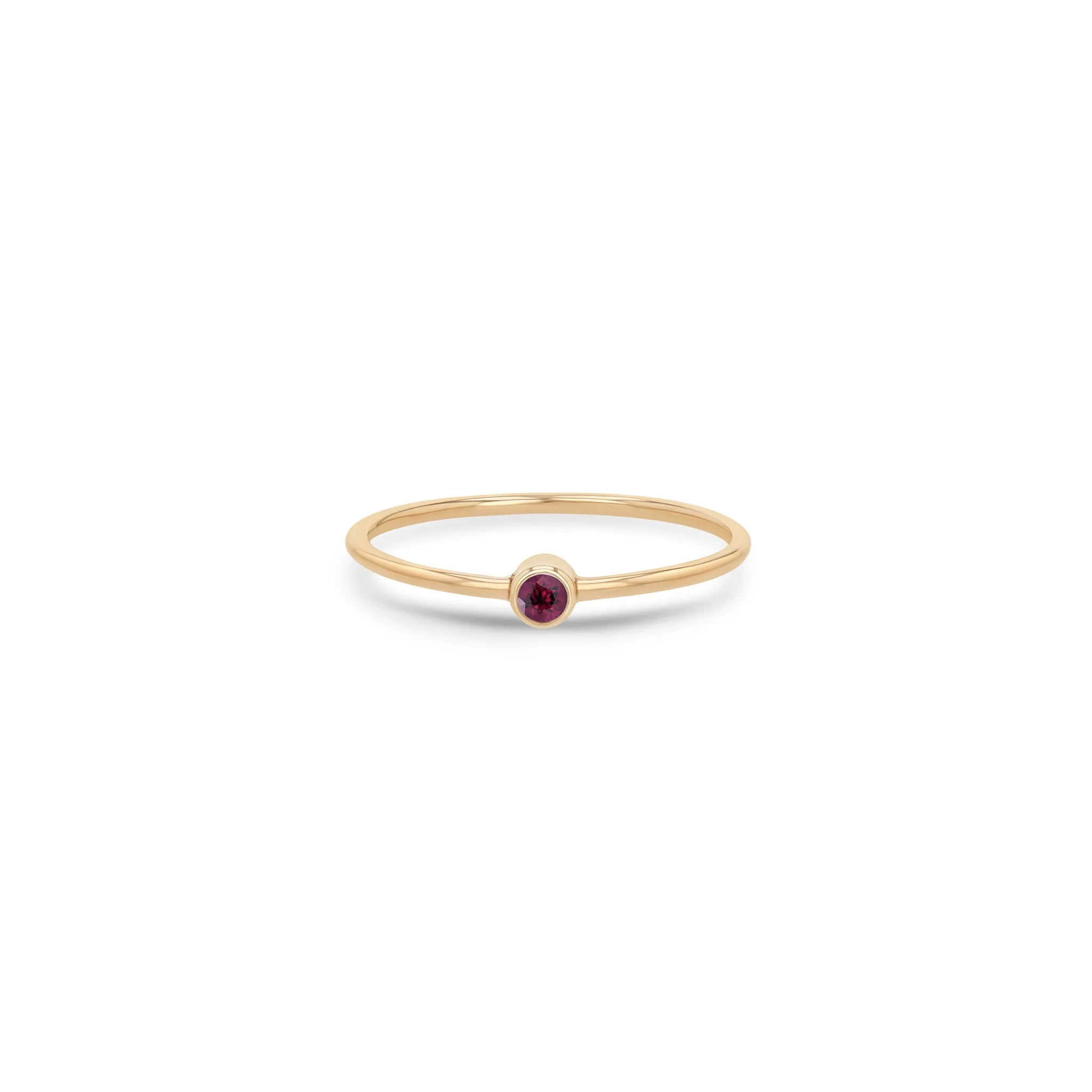 14k Garnet Bezel Ring | January Birthstone sold by Zoe Chicco product image thumbnail 2