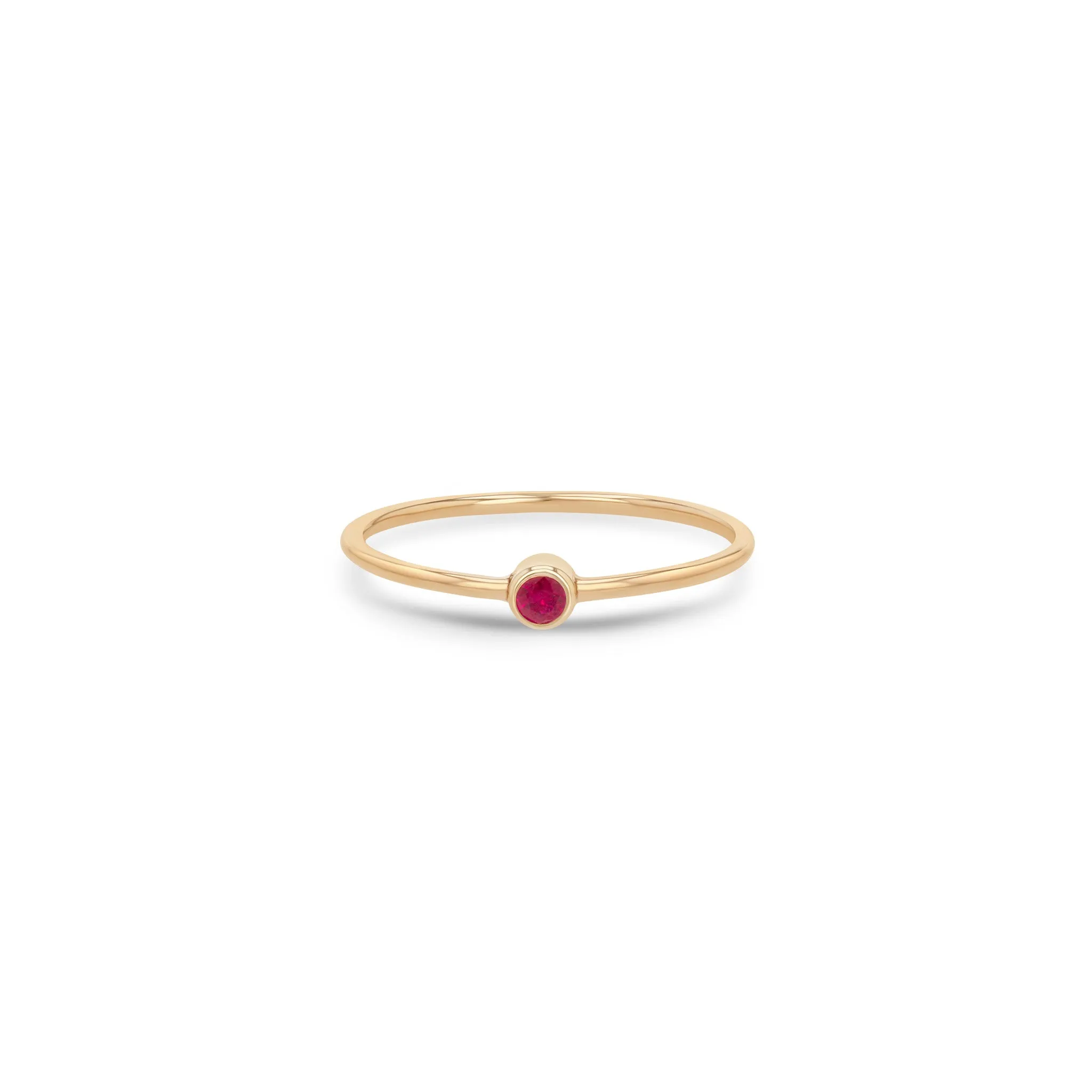 14k Ruby Bezel Ring | July Birthstone sold by Zoe Chicco product image thumbnail 4
